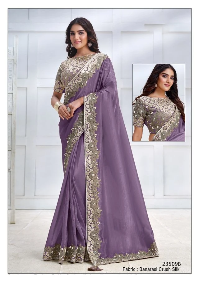 Mahotsav Mohmanthan 23500 Series Majestica Fancy Wholesale Designer Sarees Catalog — Wholesale Sarees, MPA wholesale from Surat - Gallery Image 14